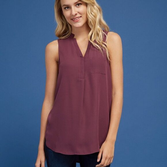 KISMET V-Neck Sleeveless Blouse Size Extra Small - Picture 1 of 8